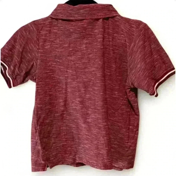 Ben Sherman Polo Shirt Maroon Short Sleeve Size Medium Youth Boys Classic Fit - Picture 2 of 6